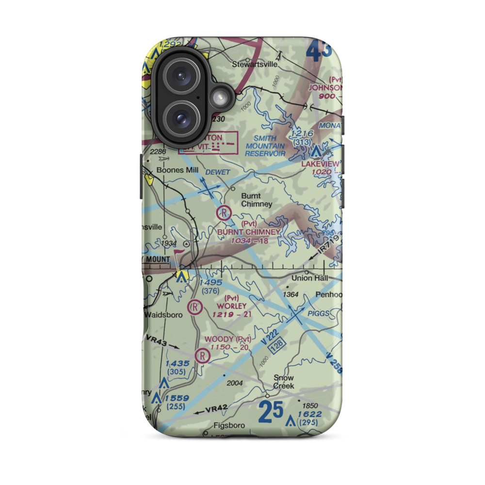 Venning's Landing Airport (VG53) VFR Sectional  Tough iPhone Case iPhone 16 Plus model shown