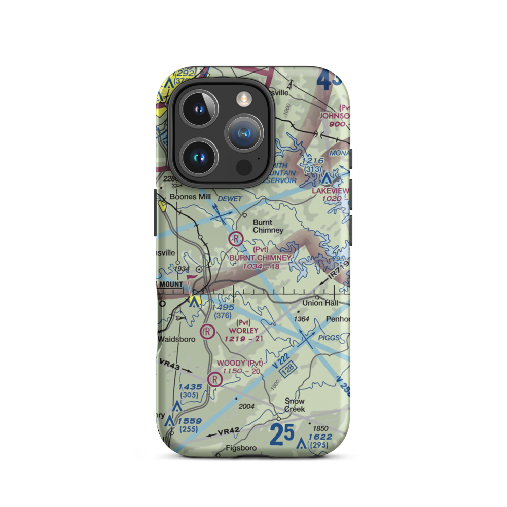 Venning's Landing Airport (VG53) VFR Sectional  Tough iPhone Case iPhone 16 Pro model shown