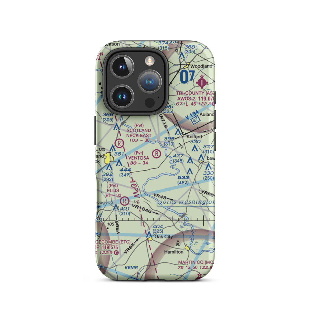 Ventosa Plantation Airport (NC66) VFR Sectional  Tough iPhone Case iPhone 16 Pro model shown
