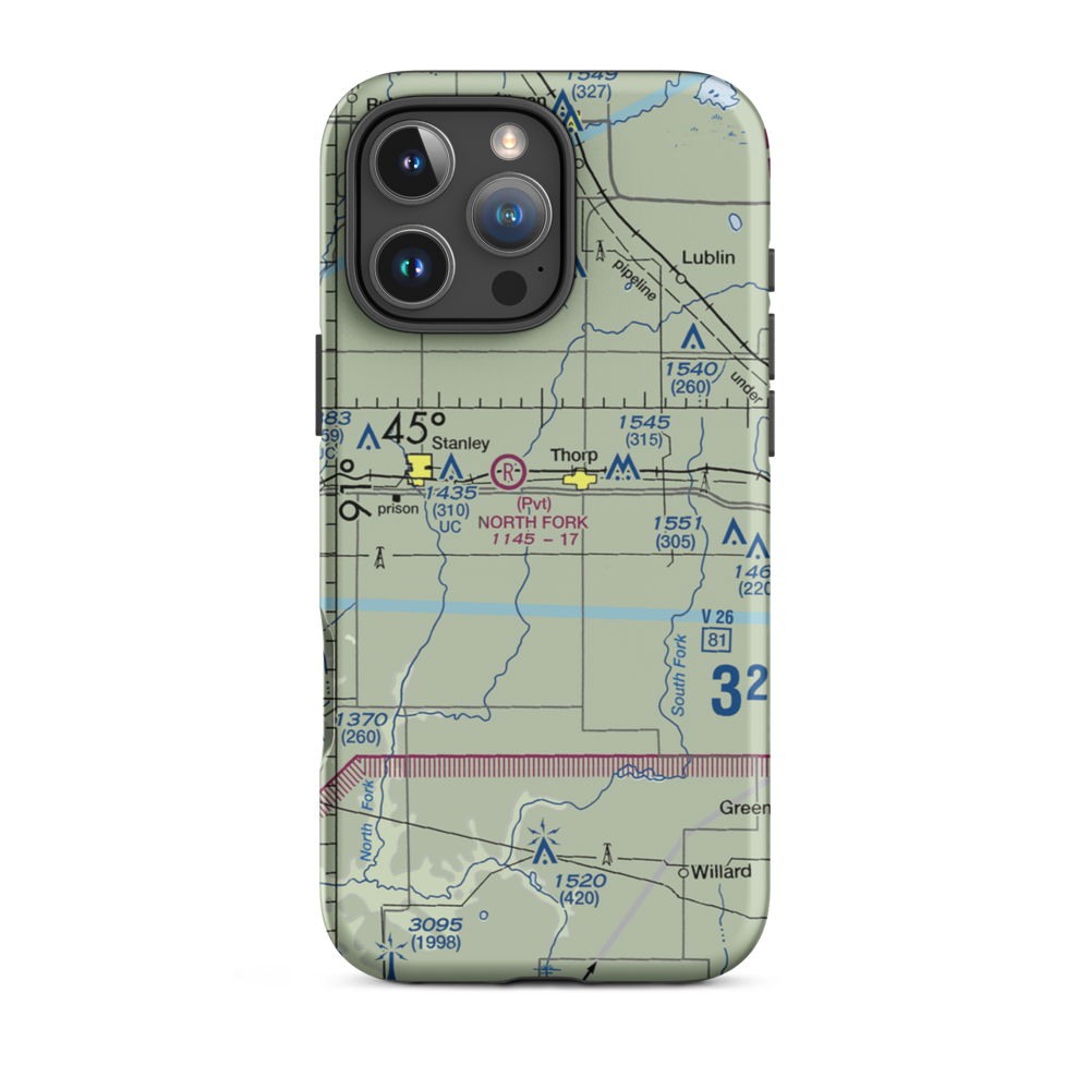 Vern Air Park (WS60) VFR Sectional  Tough iPhone Case iPhone 16 Pro Max model shown