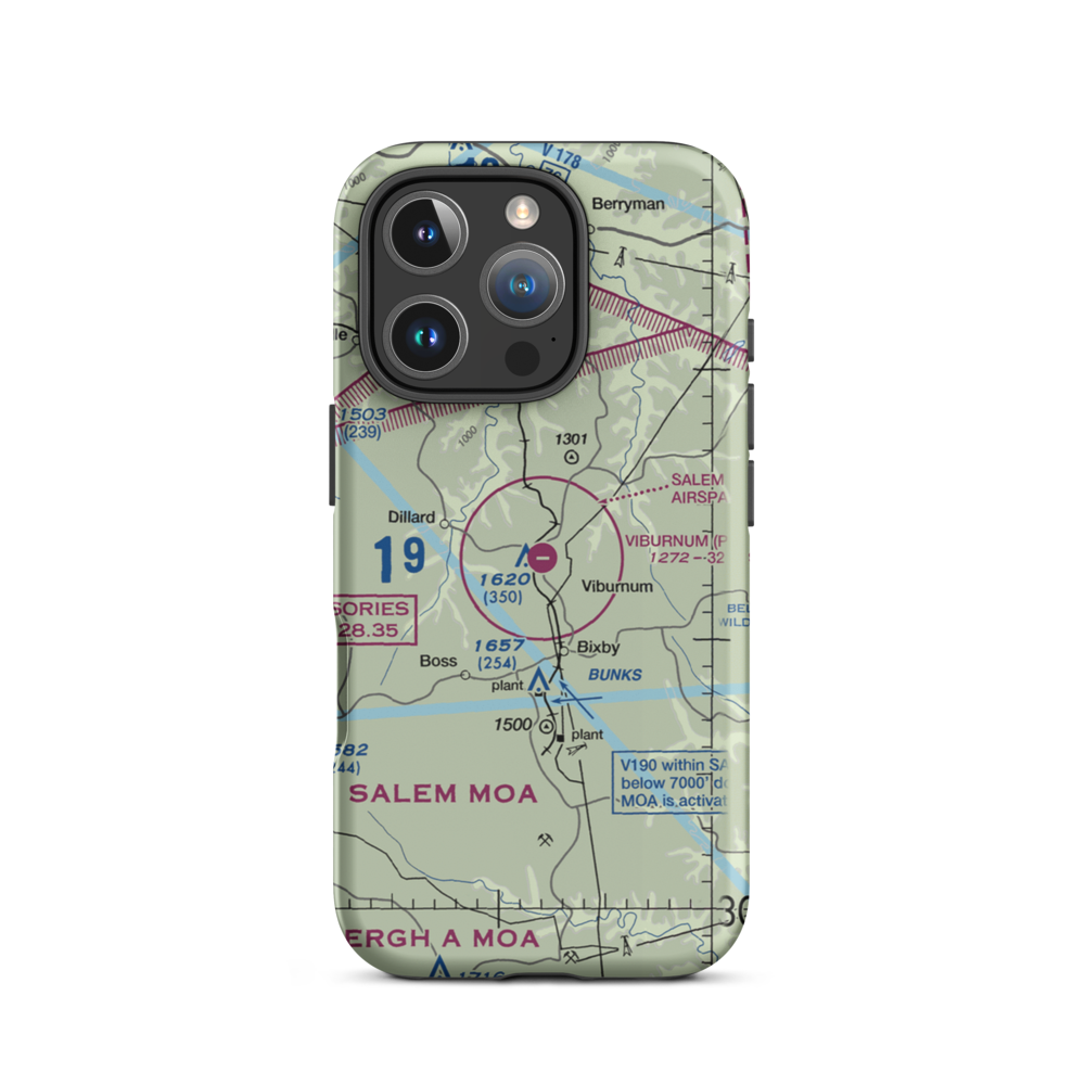 Viburnum Airport (MO84) VFR Sectional  Tough iPhone Case iPhone 16 Pro model shown