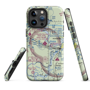 Vicksburg Tallulah Regional Airport (TVR) VFR Sectional  Tough iPhone Case