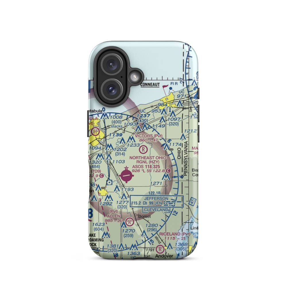 Victor's Landing Airport (0OI6) VFR Sectional  Tough iPhone Case iPhone 16 model shown