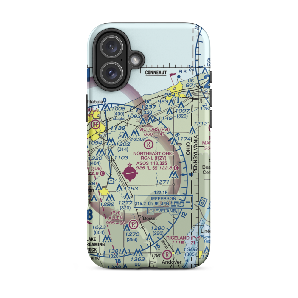 Victor's Landing Airport (0OI6) VFR Sectional  Tough iPhone Case iPhone 16 Plus model shown
