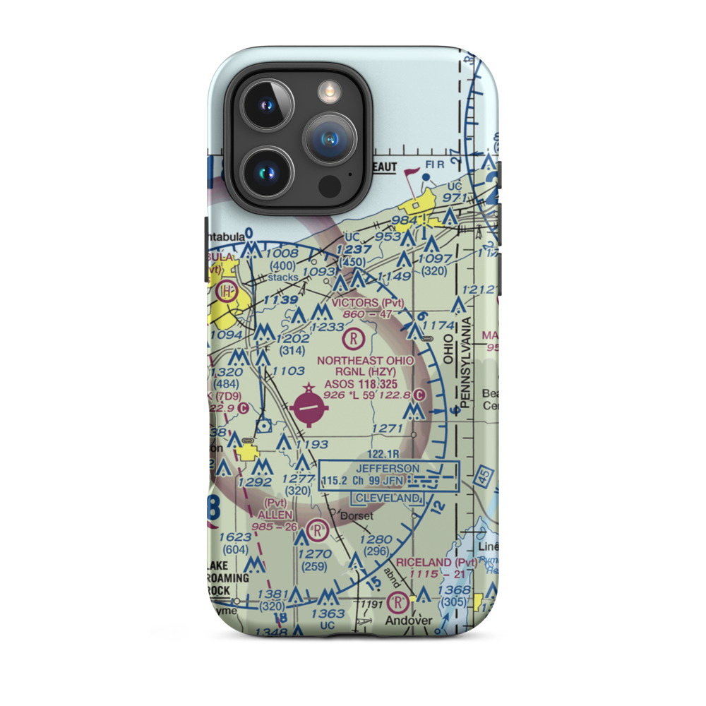 Victor's Landing Airport (0OI6) VFR Sectional  Tough iPhone Case iPhone 16 Pro Max model shown
