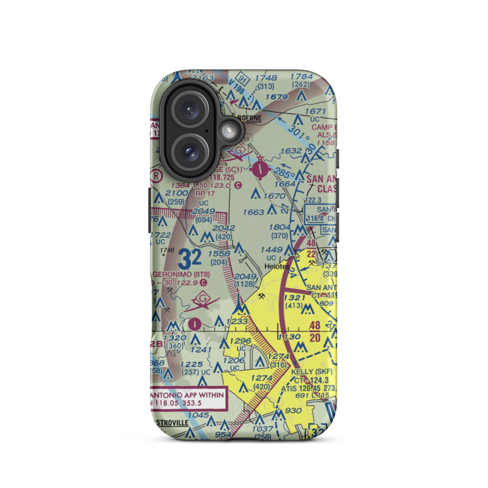Viejo Ranch Ultralightport (US-0145) VFR Sectional  Tough iPhone Case iPhone 16 model shown