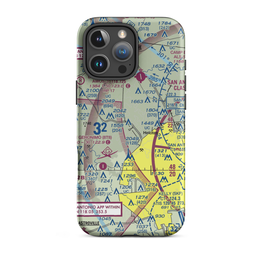 Viejo Ranch Ultralightport (US-0145) VFR Sectional  Tough iPhone Case iPhone 16 Pro Max model shown