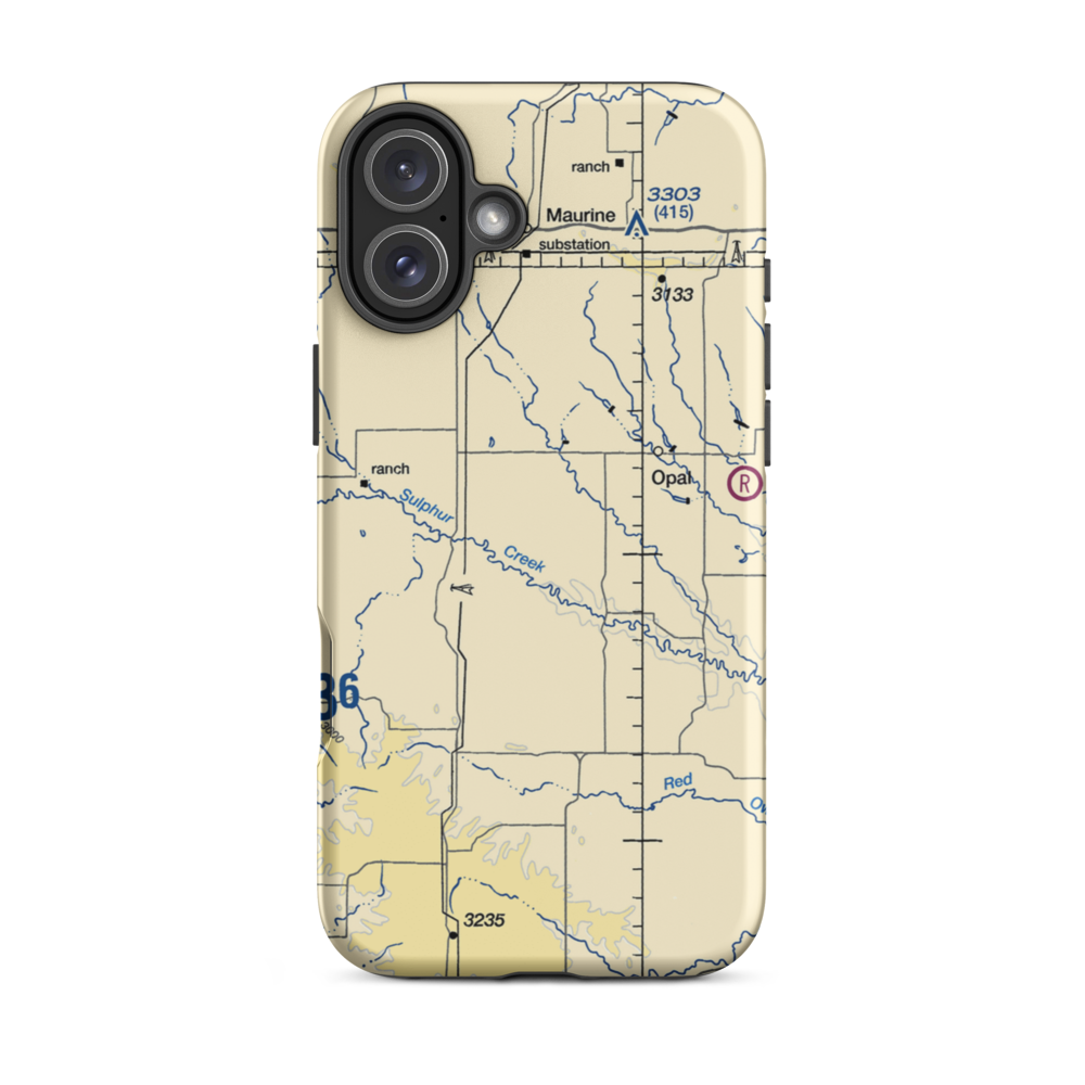 Vig Ranch Airfield (SD72) VFR Sectional  Tough iPhone Case iPhone 16 Plus model shown