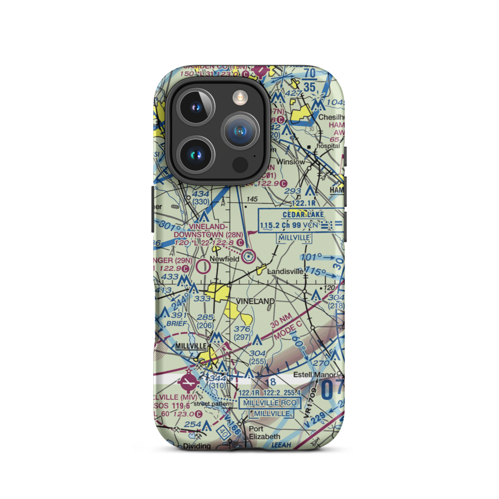 Vineland-Downstown Airport (28N) VFR Sectional  Tough iPhone Case iPhone 16 Pro model shown