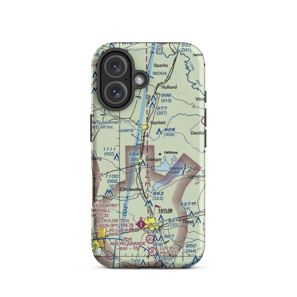 Vitek Field (31TA) VFR Sectional  Tough iPhone Case iPhone 16 model shown