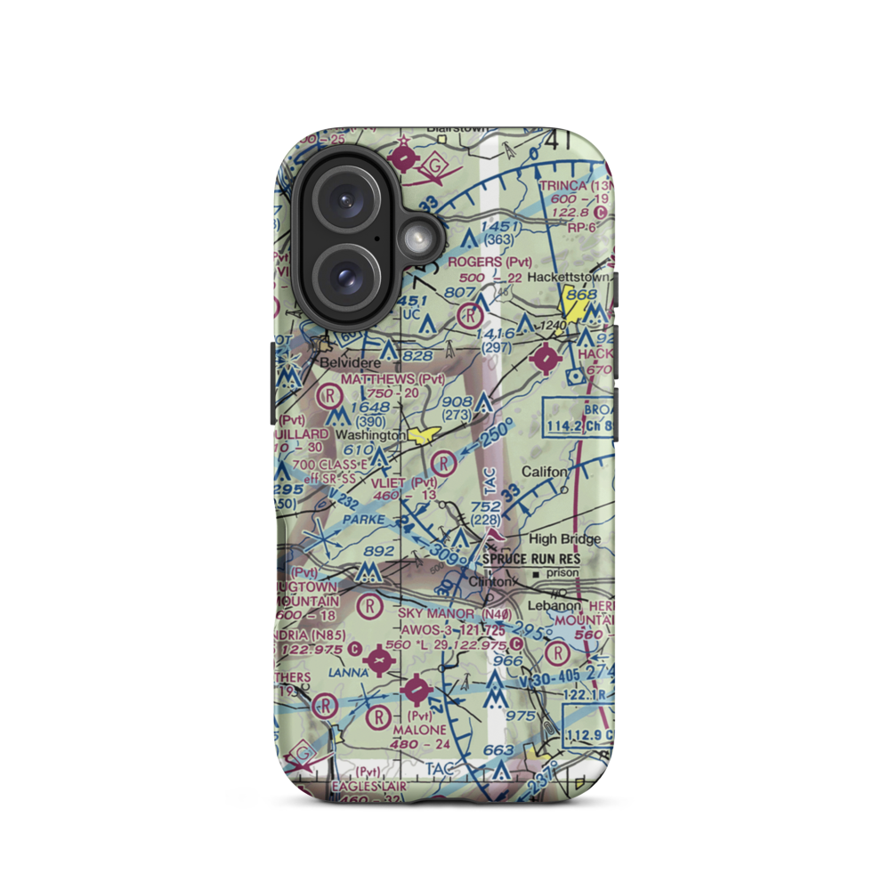 Vliet Airport (6NJ1) VFR Sectional  Tough iPhone Case iPhone 16 model shown