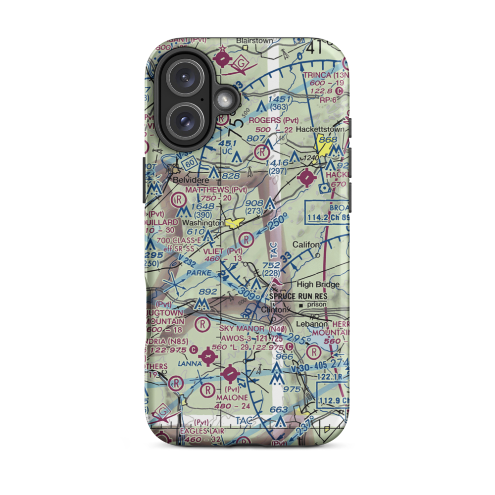 Vliet Airport (6NJ1) VFR Sectional  Tough iPhone Case iPhone 16 Plus model shown