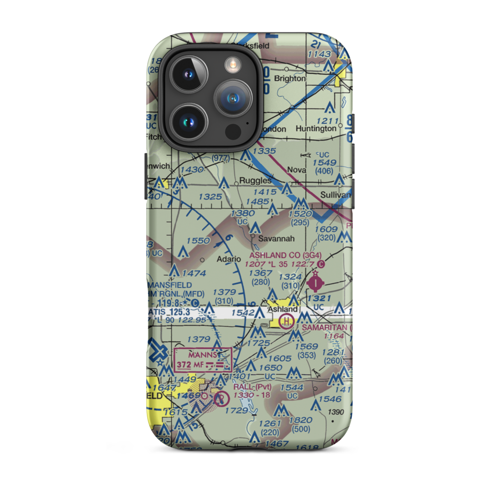 Vogel Airpark (3OI6) VFR Sectional  Tough iPhone Case iPhone 16 Pro Max model shown