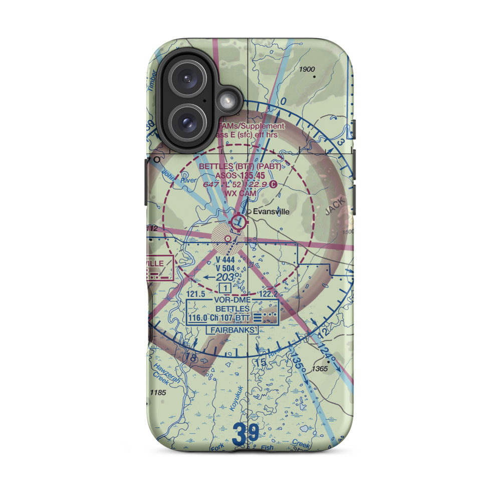 Vor Lake Waterlane Seaplane Base (2A4) VFR Sectional  Tough iPhone Case iPhone 16 Plus model shown