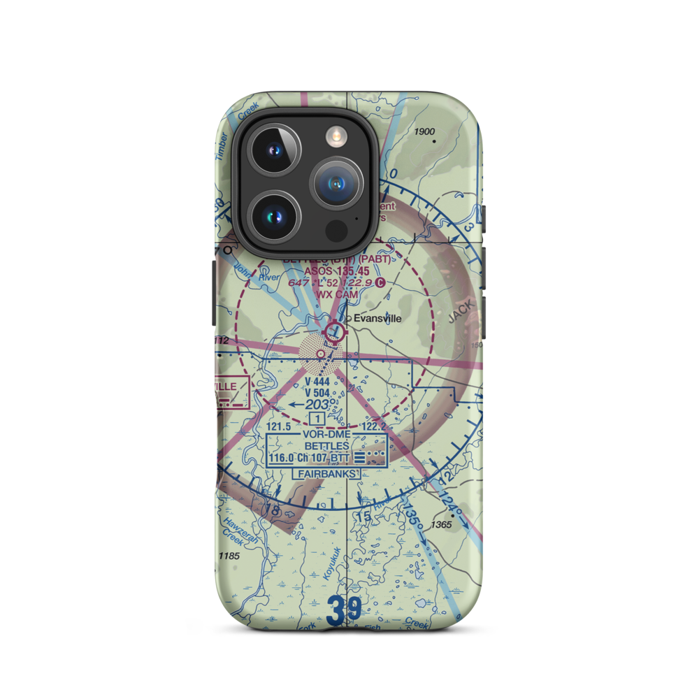 Vor Lake Waterlane Seaplane Base (2A4) VFR Sectional  Tough iPhone Case iPhone 16 Pro model shown