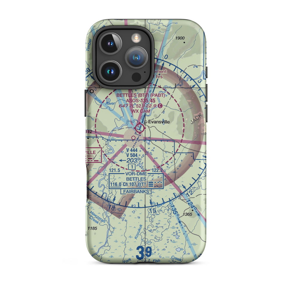 Vor Lake Waterlane Seaplane Base (2A4) VFR Sectional  Tough iPhone Case iPhone 16 Pro Max model shown
