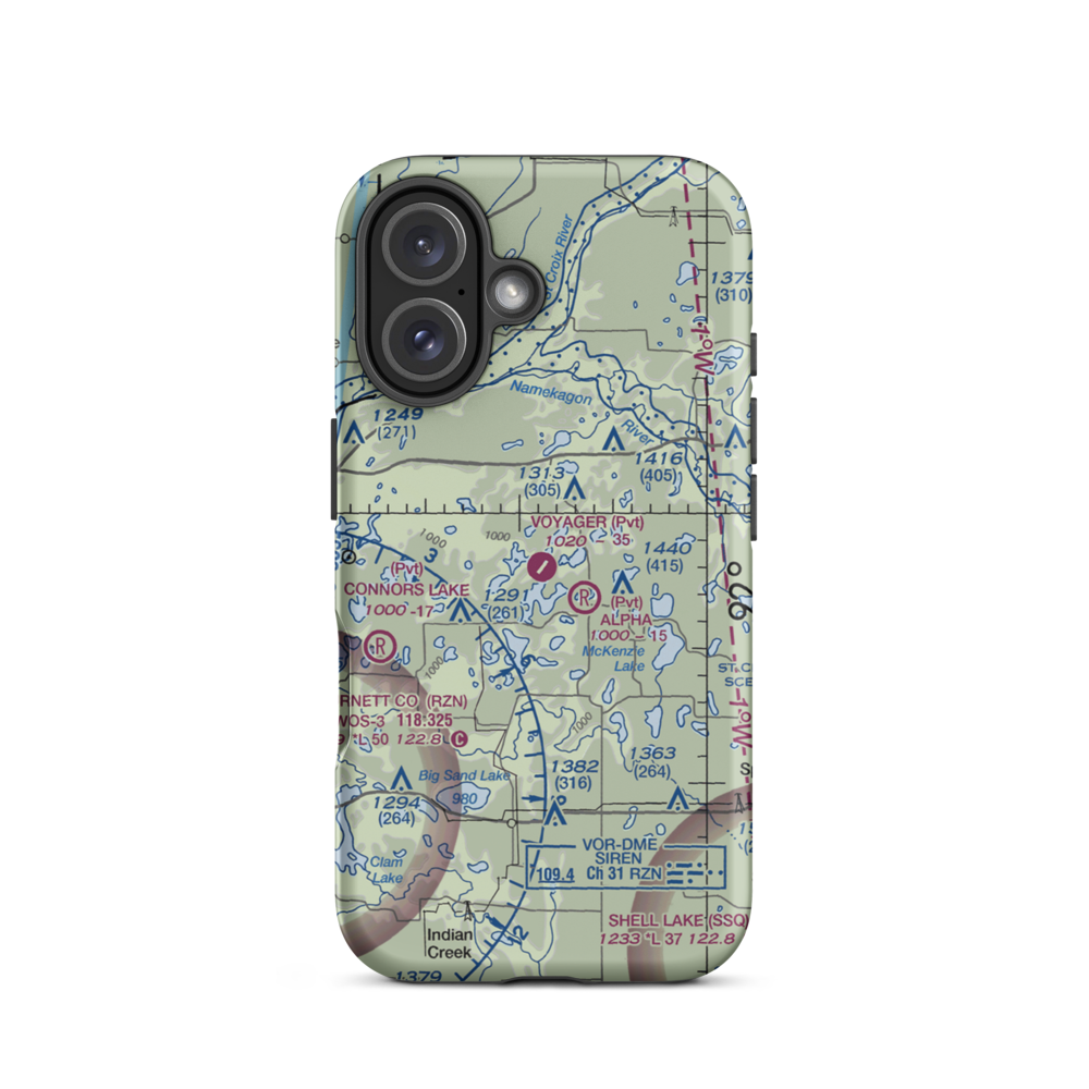 Voyager Village Airstrip (9WN2) VFR Sectional  Tough iPhone Case iPhone 16 model shown