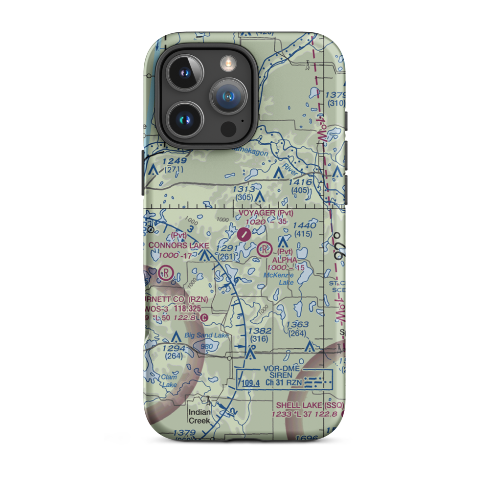 Voyager Village Airstrip (9WN2) VFR Sectional  Tough iPhone Case iPhone 16 Pro Max model shown