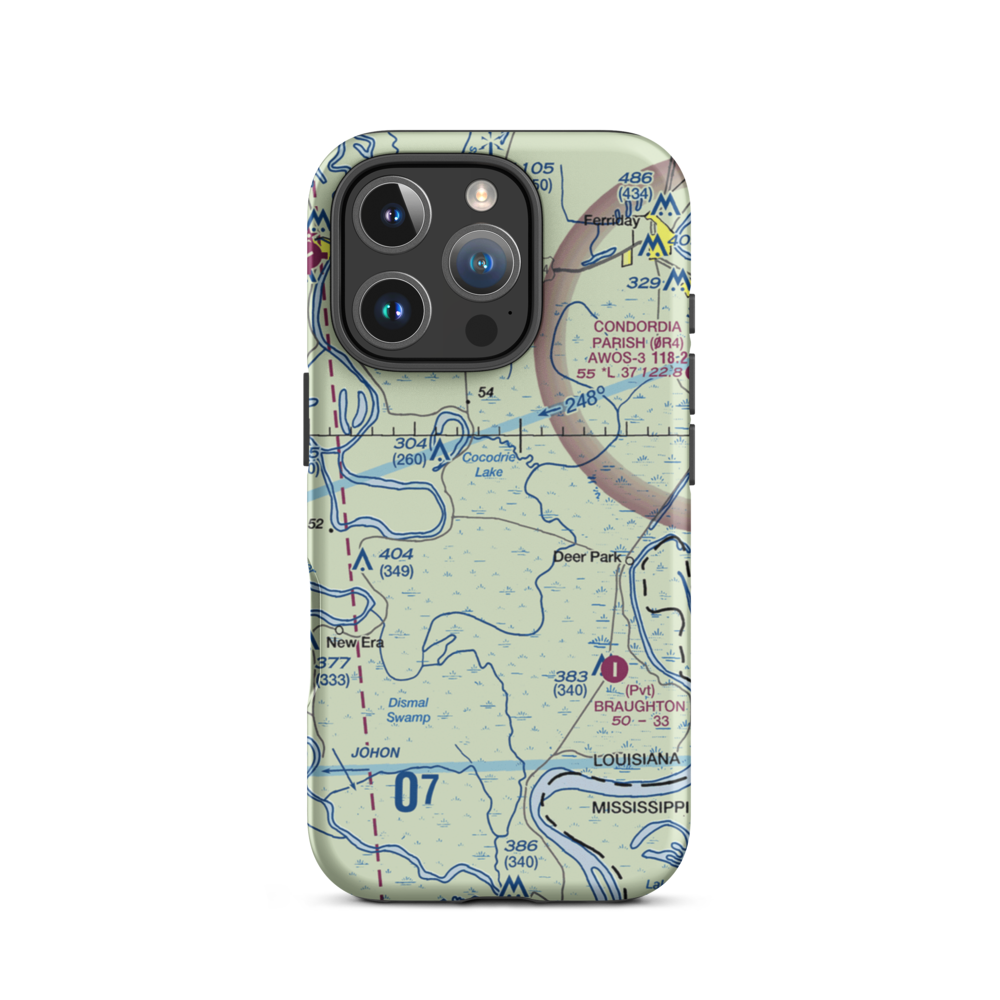 W & E Air Service Airport (US-0307) VFR Sectional  Tough iPhone Case iPhone 16 Pro model shown