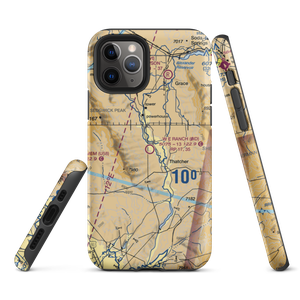 W E Ranch Airport (0ID) VFR Sectional  Tough iPhone Case