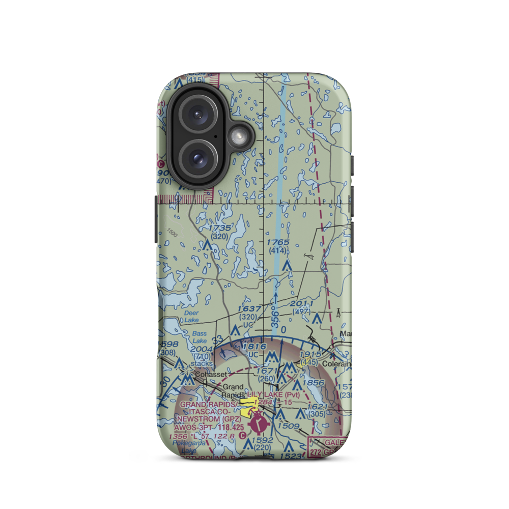 Wabana Seaplane Base (9MN2) VFR Sectional  Tough iPhone Case iPhone 16 model shown