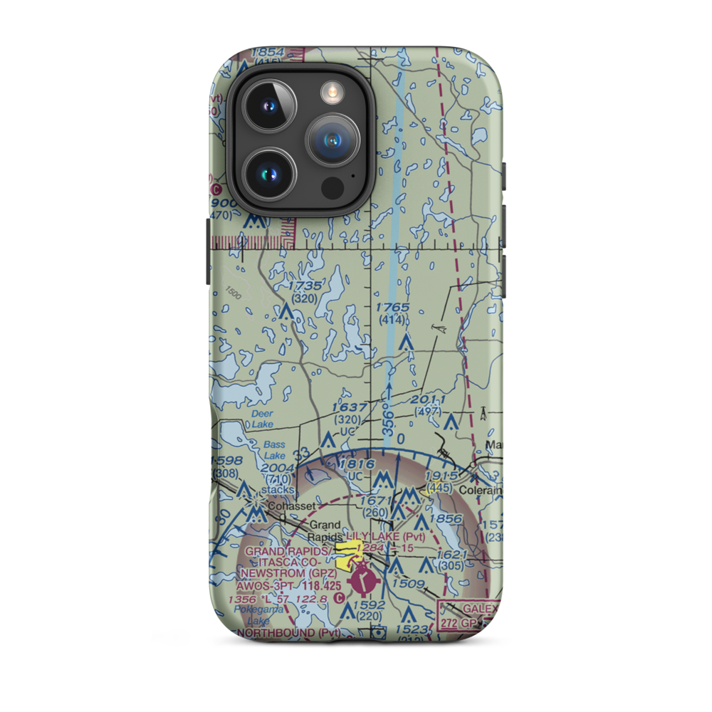 Wabana Seaplane Base (9MN2) VFR Sectional  Tough iPhone Case iPhone 16 Pro Max model shown