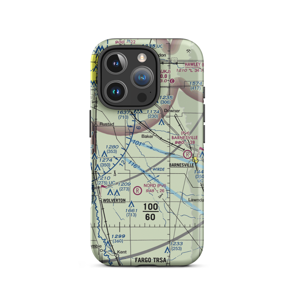 Wagner Farm Airport (36MN) VFR Sectional  Tough iPhone Case iPhone 16 Pro model shown