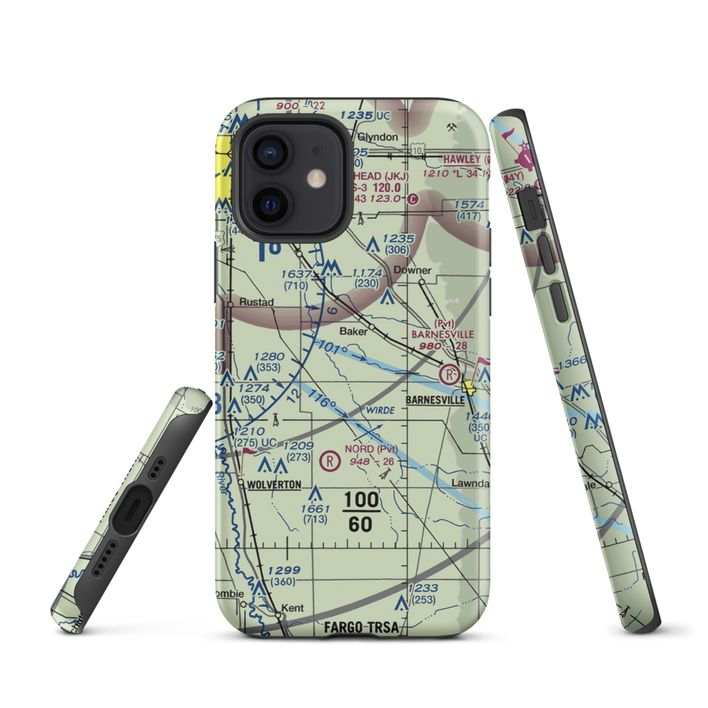 Wagner Farm Airport (36MN) VFR Sectional  Tough iPhone Case iPhone 12 model shown