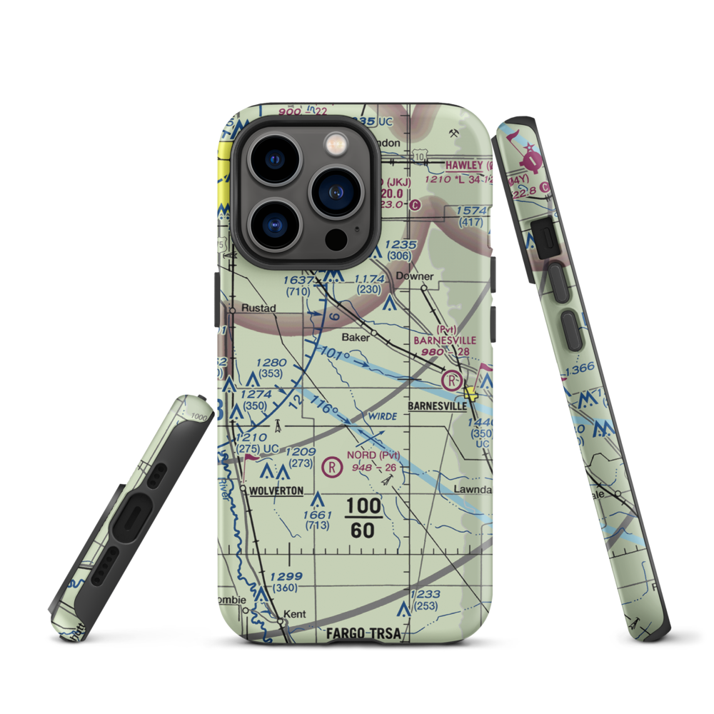 Wagner Farm Airport (36MN) VFR Sectional  Tough iPhone Case iPhone 13 Pro model shown