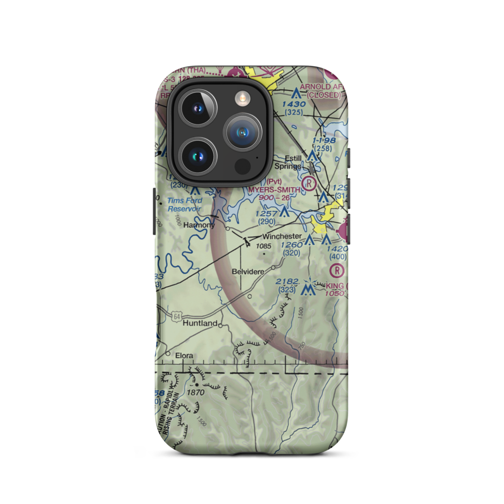 Wagner Field (1TN3) VFR Sectional  Tough iPhone Case iPhone 16 Pro model shown