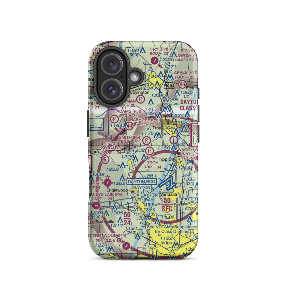 Wagner International Airport (OI06) VFR Sectional  Tough iPhone Case iPhone 16 model shown