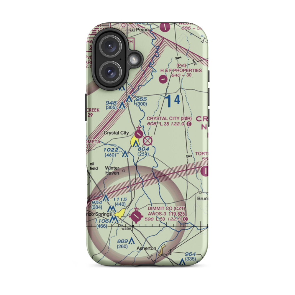 Wagner-Braxdale Airport (2TE8) VFR Sectional  Tough iPhone Case iPhone 16 Plus model shown