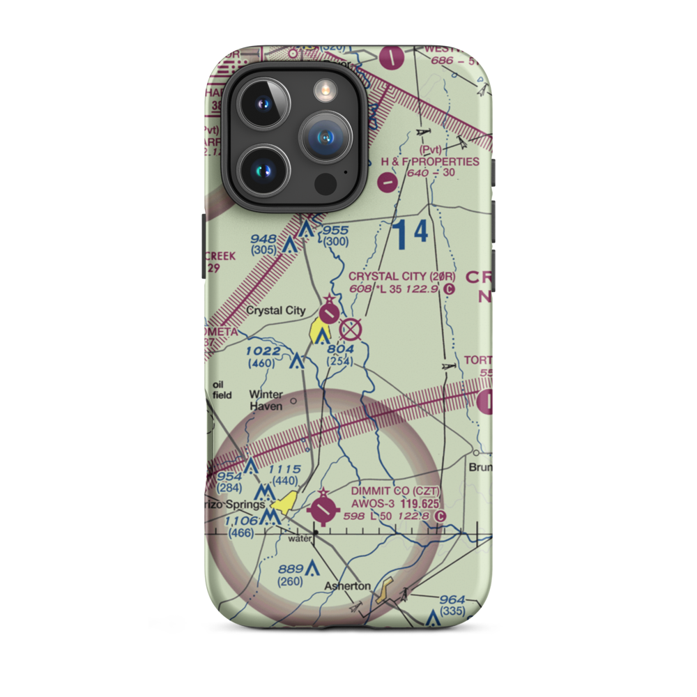 Wagner-Braxdale Airport (2TE8) VFR Sectional  Tough iPhone Case iPhone 16 Pro Max model shown