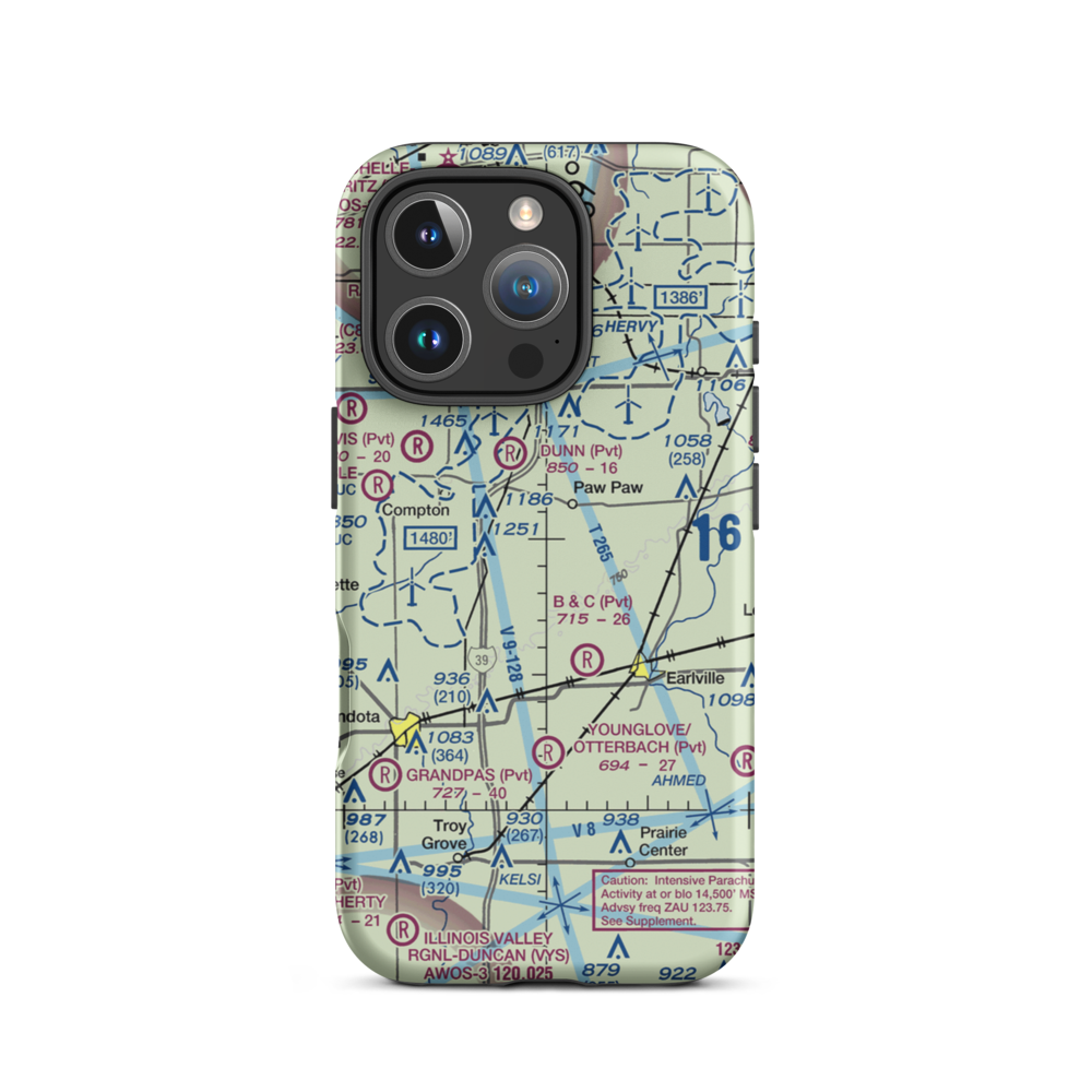 Walder's Farm Airport (1IS5) VFR Sectional  Tough iPhone Case iPhone 16 Pro model shown