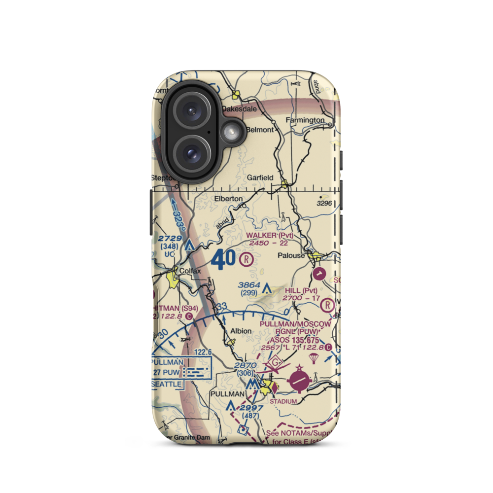 Walker Airport (12WT) VFR Sectional  Tough iPhone Case iPhone 16 model shown