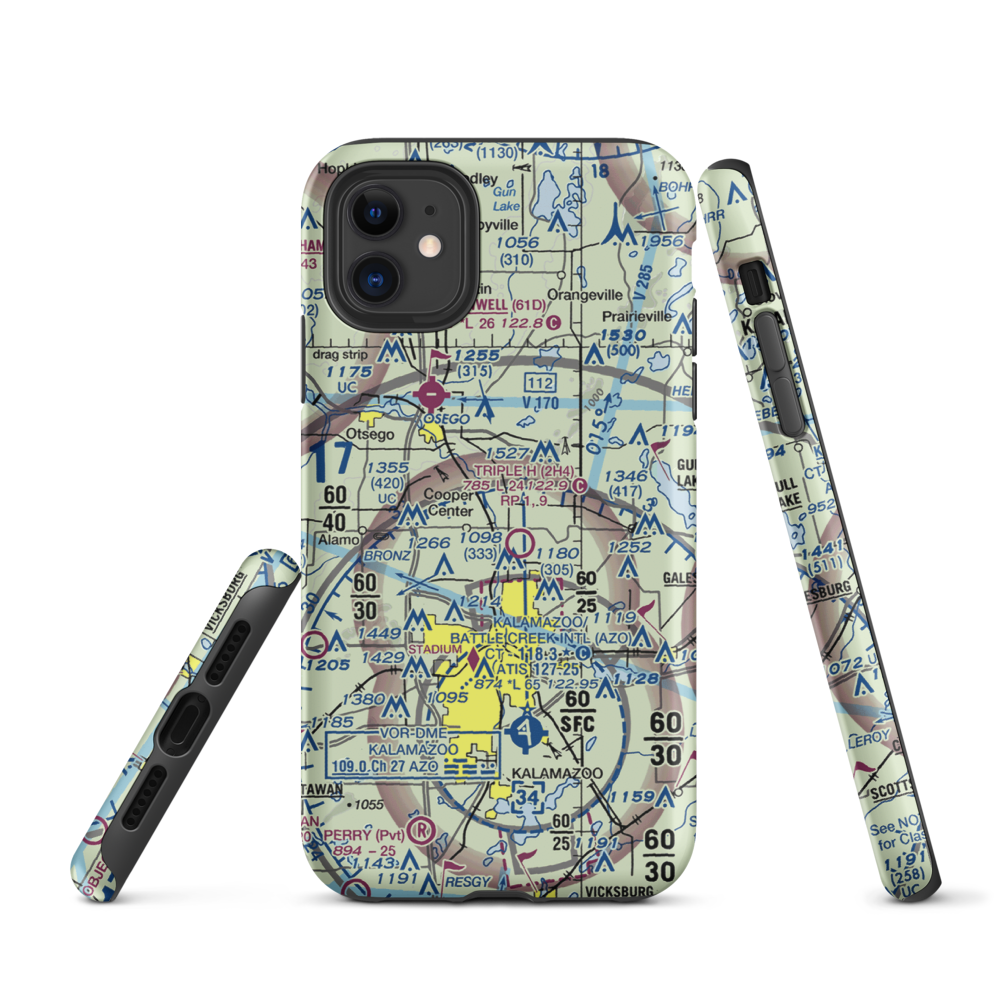 Walker Airport (7MI7) VFR Sectional  Tough iPhone Case iPhone 11 model shown