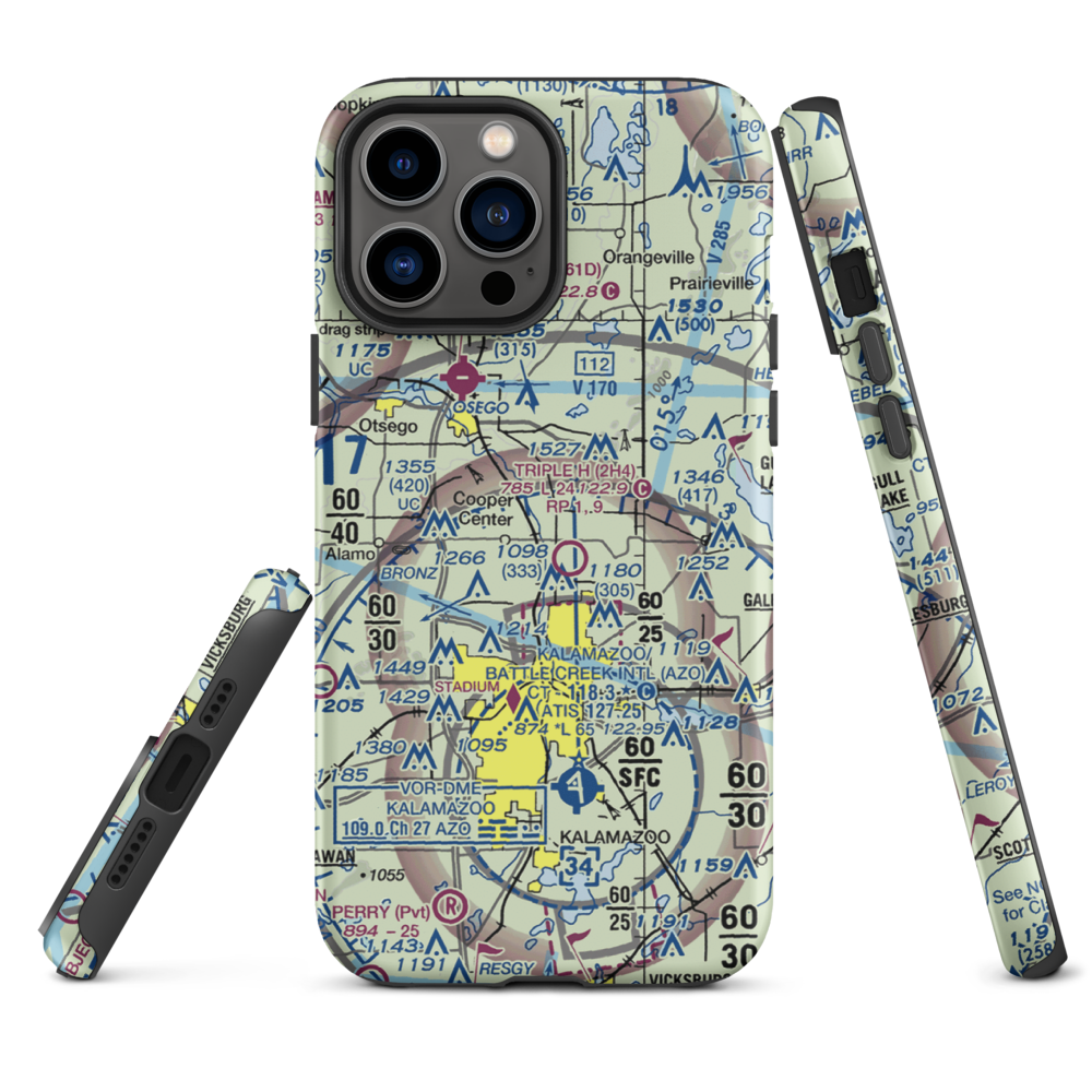 Walker Airport (7MI7) VFR Sectional  Tough iPhone Case iPhone 13 Pro Max model shown