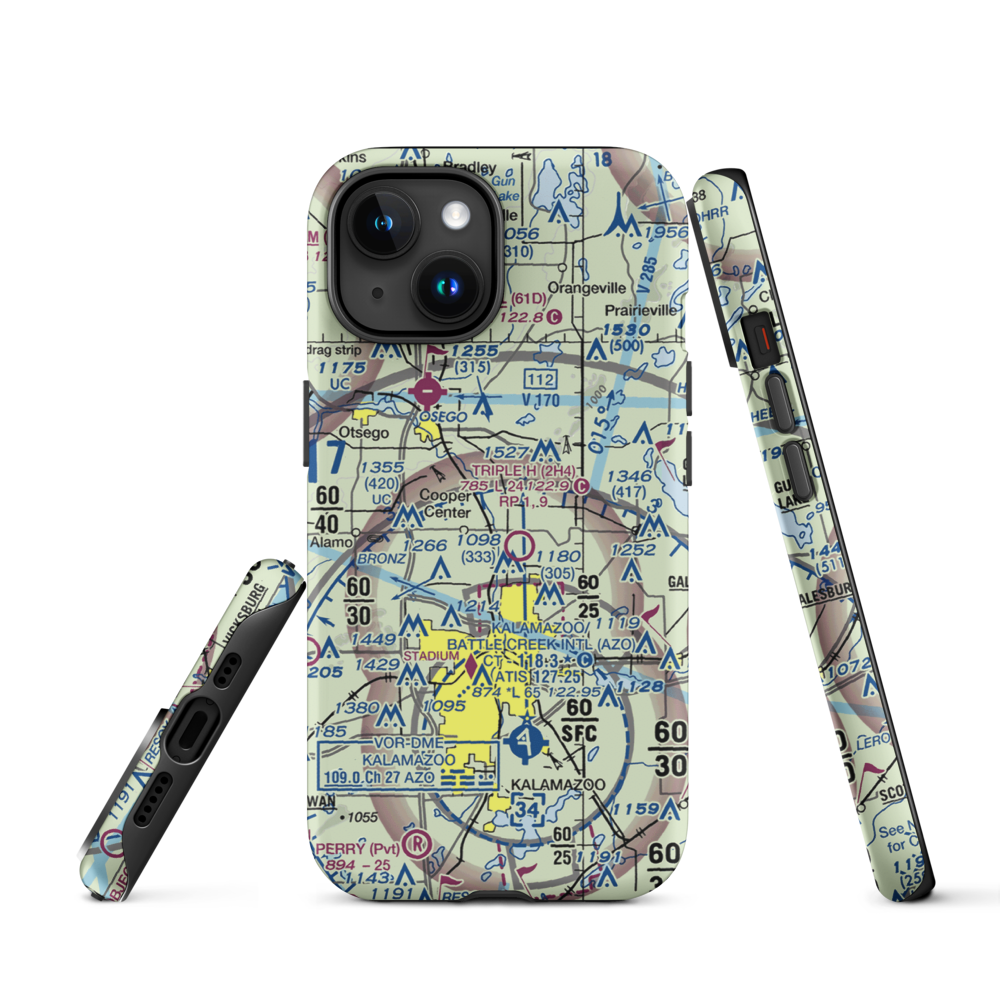 Walker Airport (7MI7) VFR Sectional  Tough iPhone Case iPhone 15 model shown