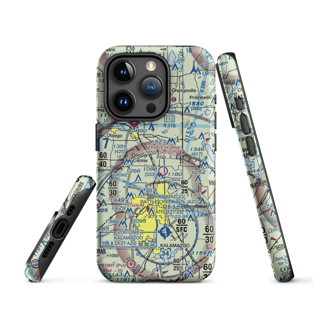 Walker Airport (7MI7) VFR Sectional  Tough iPhone Case iPhone 15 Pro model shown
