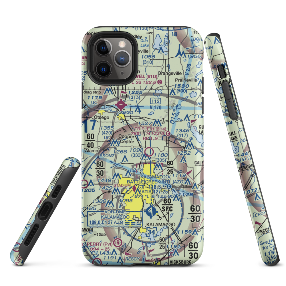 Walker Airport (7MI7) VFR Sectional  Tough iPhone Case iPhone 11 Pro Max model shown