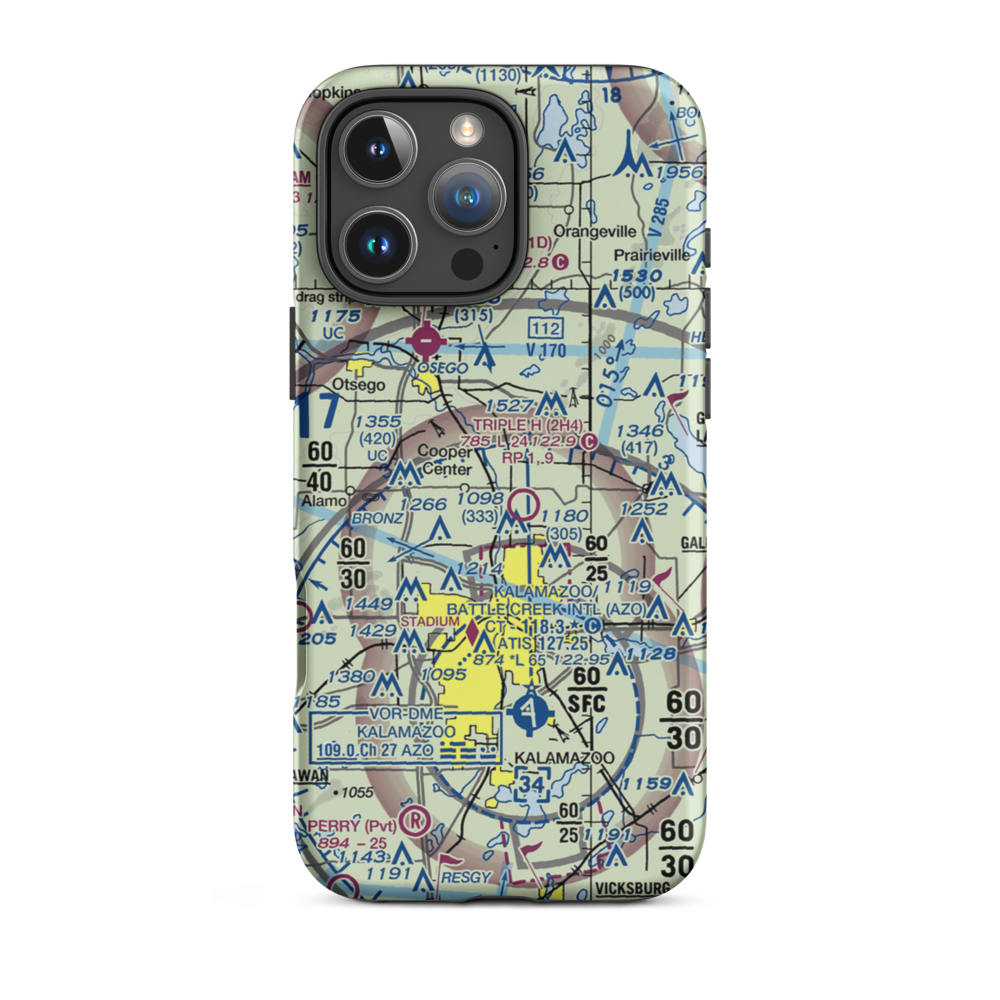Walker Airport (7MI7) VFR Sectional  Tough iPhone Case iPhone 16 Pro Max model shown