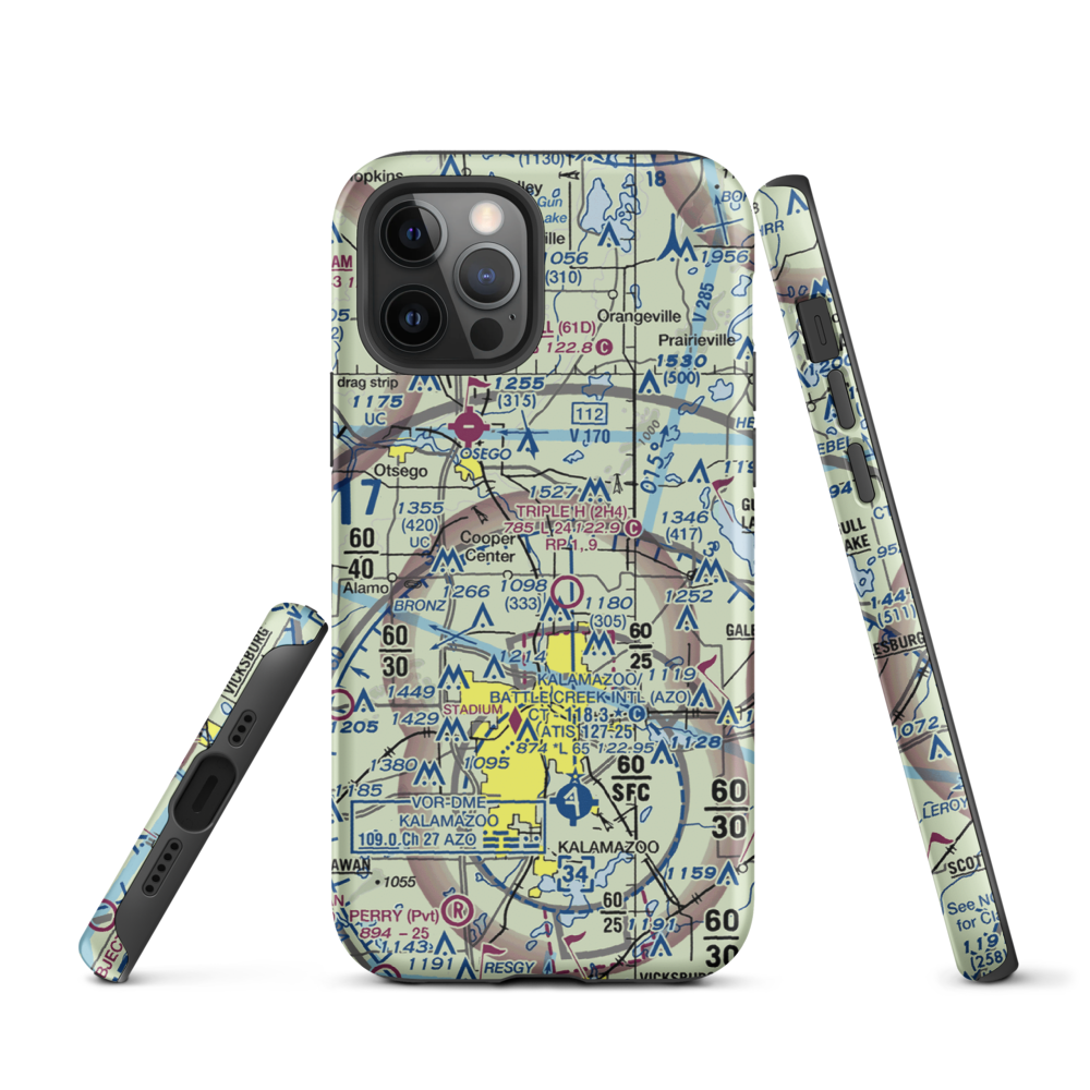 Walker Airport (7MI7) VFR Sectional  Tough iPhone Case iPhone 12 Pro model shown