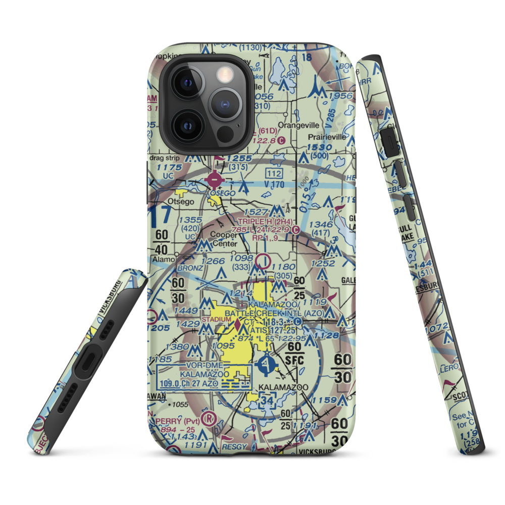 Walker Airport (7MI7) VFR Sectional  Tough iPhone Case iPhone 12 Pro Max model shown