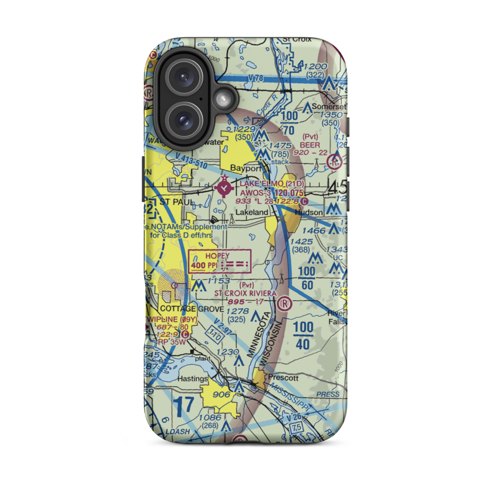 Walker Field (MY35) VFR Sectional  Tough iPhone Case iPhone 16 Plus model shown