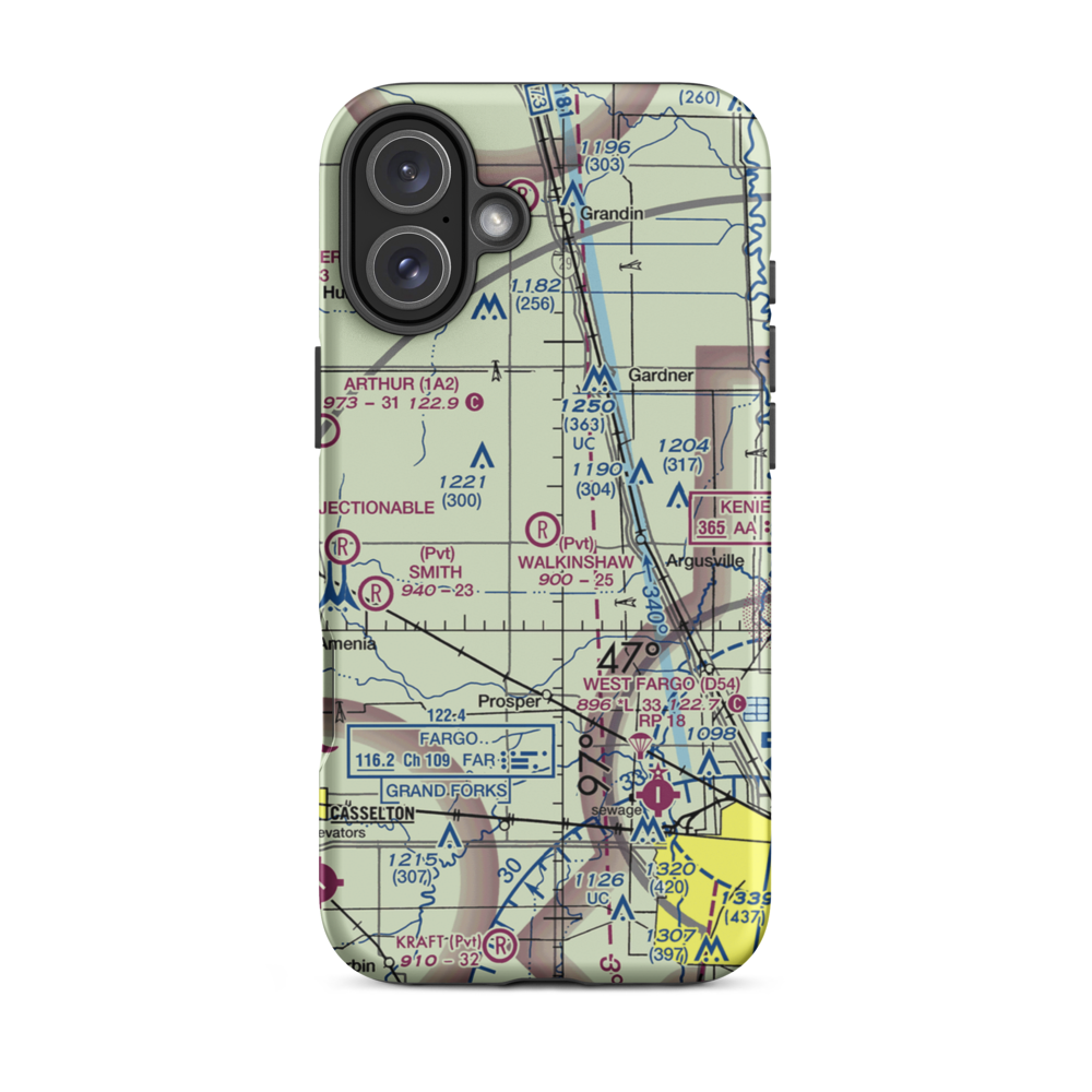 Walkinshaw Airport (1ND4) VFR Sectional  Tough iPhone Case iPhone 16 Plus model shown