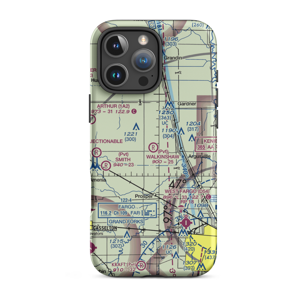 Walkinshaw Airport (1ND4) VFR Sectional  Tough iPhone Case iPhone 16 Pro Max model shown