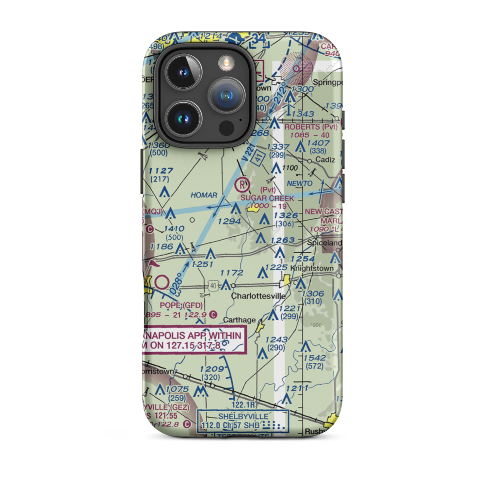 Wallace Field (II78) VFR Sectional  Tough iPhone Case iPhone 16 Pro Max model shown
