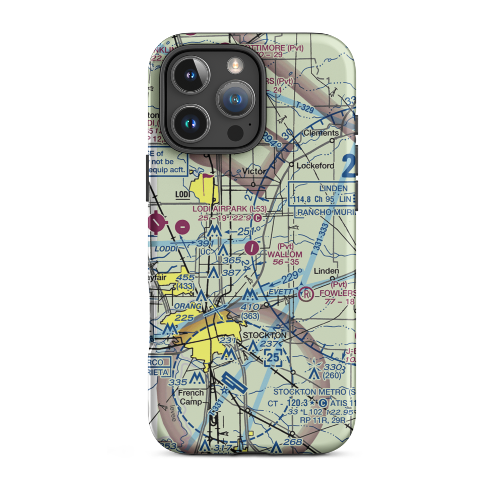 Wallom Field (8CA8) VFR Sectional  Tough iPhone Case iPhone 16 Pro Max model shown