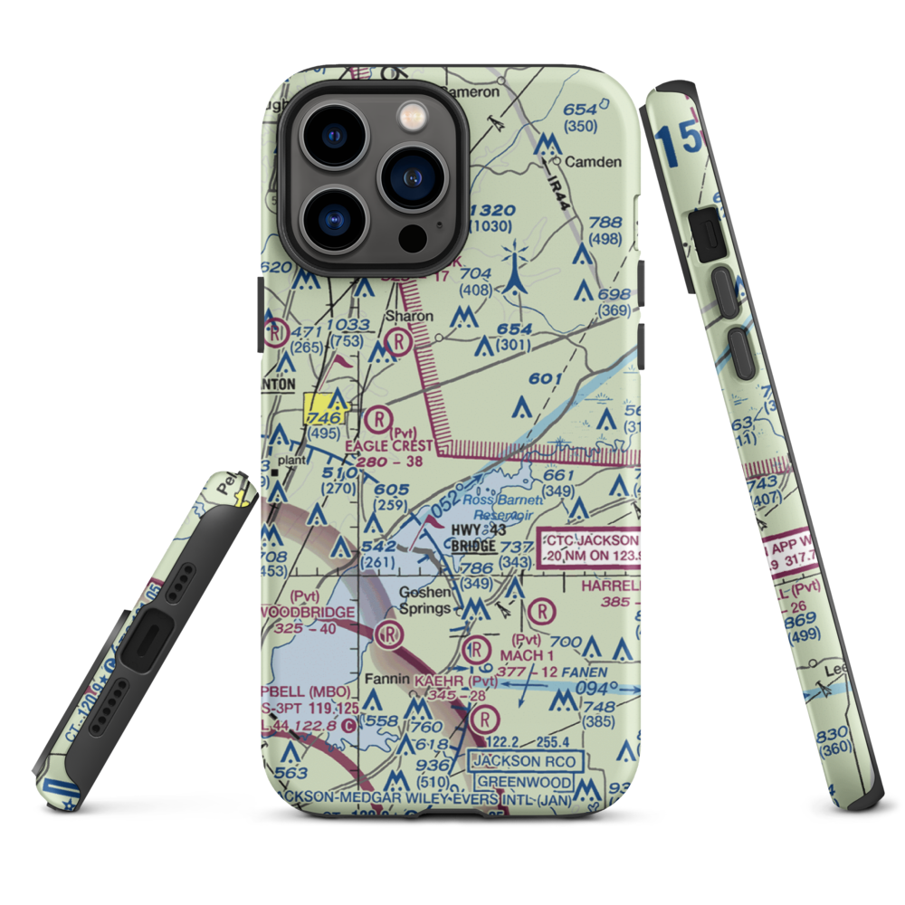 Walnut Creek Airport (5MS4) VFR Sectional  Tough iPhone Case iPhone 13 Pro Max model shown