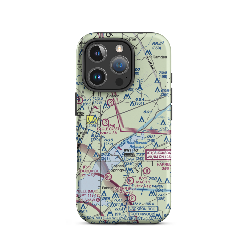 Walnut Creek Airport (5MS4) VFR Sectional  Tough iPhone Case iPhone 16 Pro model shown